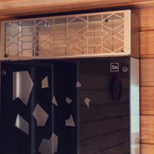 Air conditioner Saunum BASE / Shell colour: anthracite matt / patterned glass / white LED backlight - Image 3