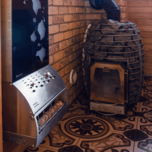 Air conditioner Saunum BASE / Shell colour: anthracite matt / patterned glass / white LED backlight - Image 8